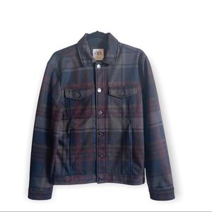 Men’s Plaid Button Up Overshirt